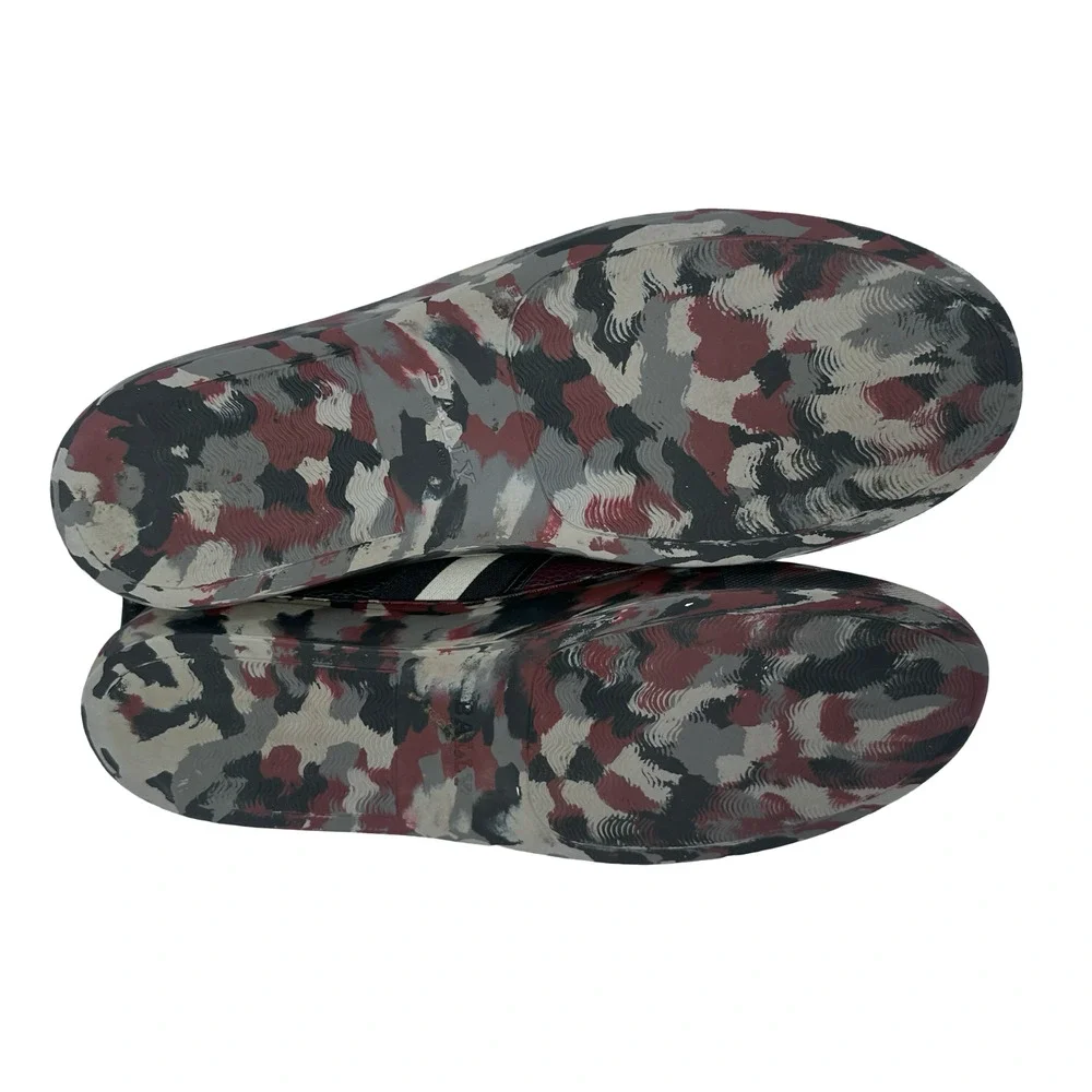 Bally Herald Sneakers Men’s 12 E Cordovan Black Camo Leather Slip-On Shoes
